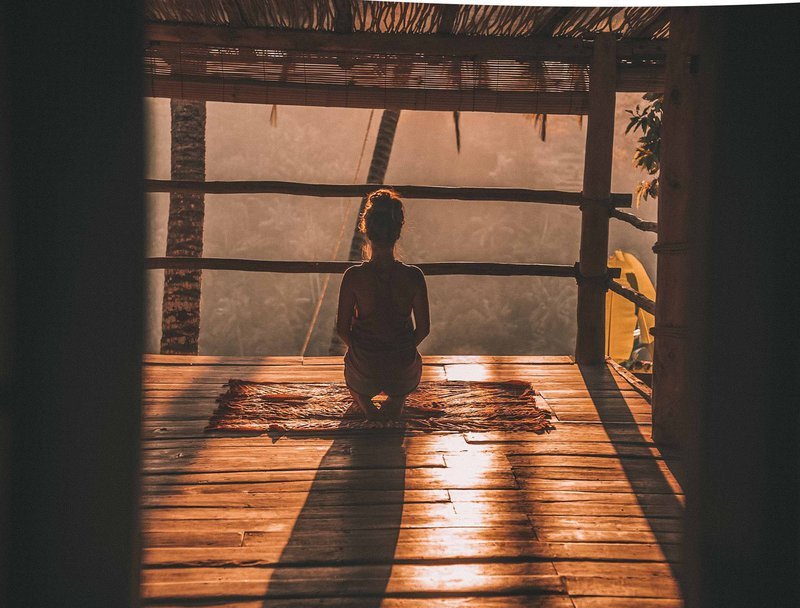 Waking up to catch sunrise with the early morning yoga routine.